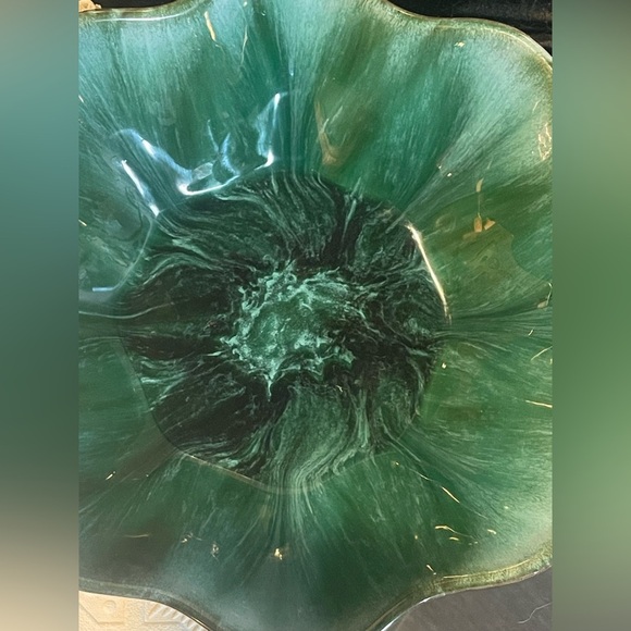 Vintage Blue Mountain Pottery BMP Canada Large Flower Shaped Bowl Dish S562 - Picture 7 of 11